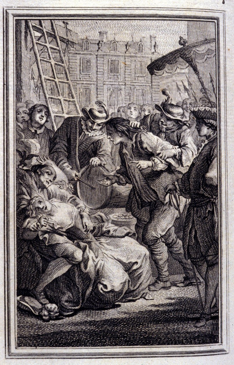Belphegor - i ""Berättelser och noveller på vers"" av Jean La Fontaine. 1776. Illustration av P.P. Choffard. av Pierre Philippe Choffard