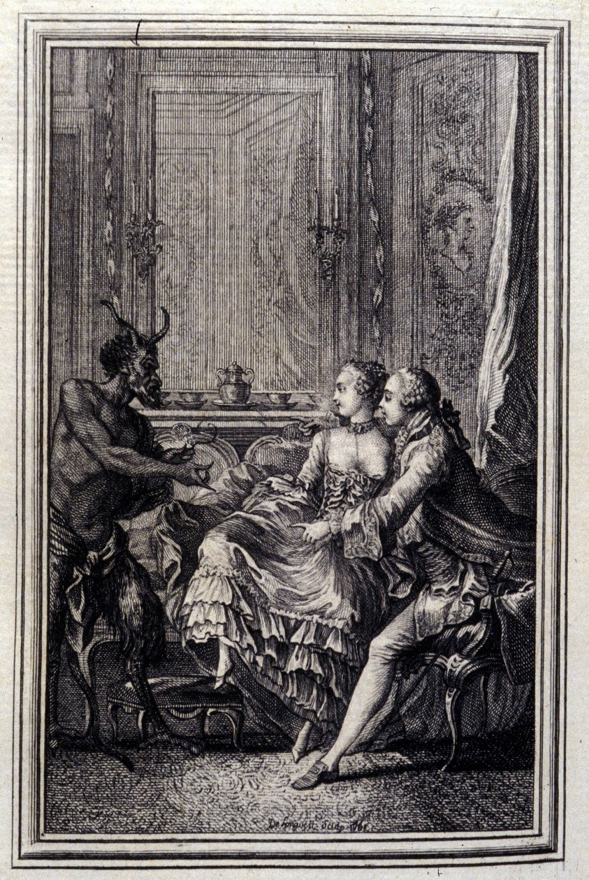 The Impossible Thing - i ""Berättelser och noveller på vers"" av Jean La Fontaine. 1776. Illustration av P.P. Choffard. av Pierre Philippe Choffard