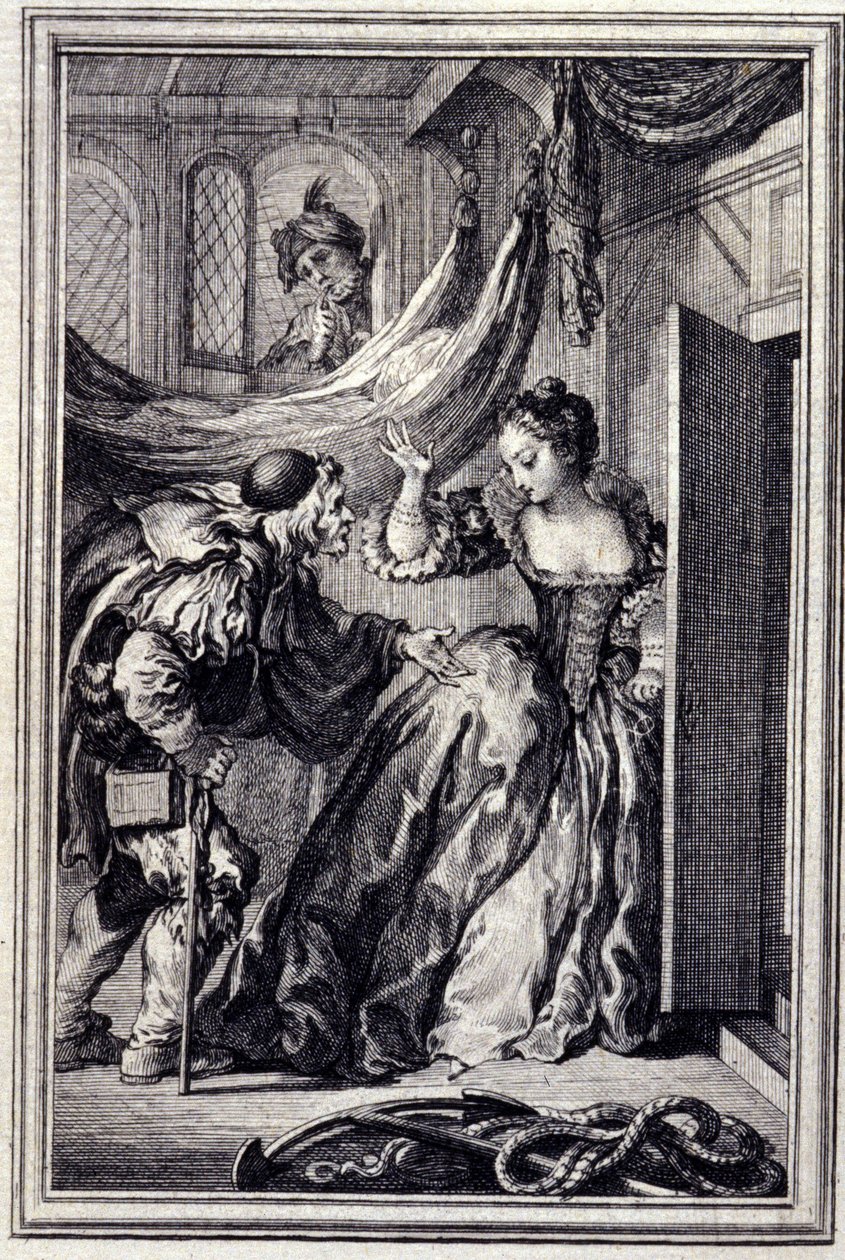 Aniardernas kalender - i "" Sagor och noveller på vers"" av Jean La Fontaine. 1776. Illustration av P.P. Choffard. av Pierre Philippe Choffard