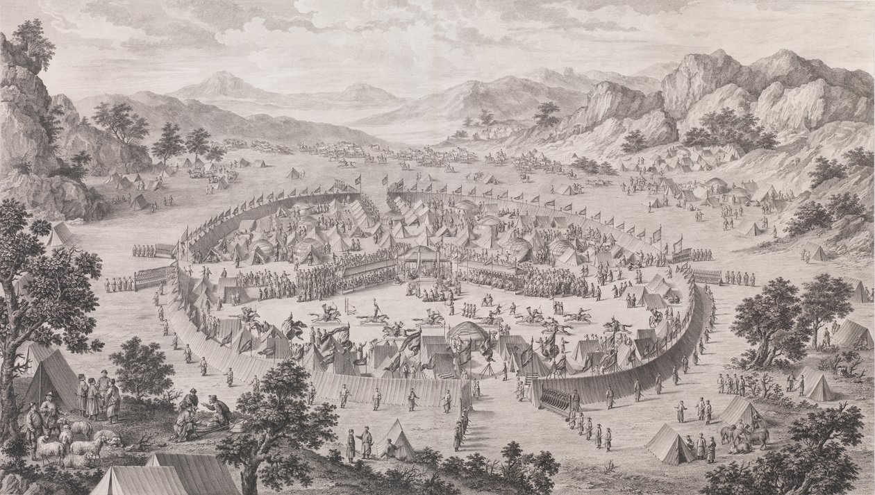 Överlämnandet av Khan av Badakhsan, 1772. av Pierre Philippe Choffard