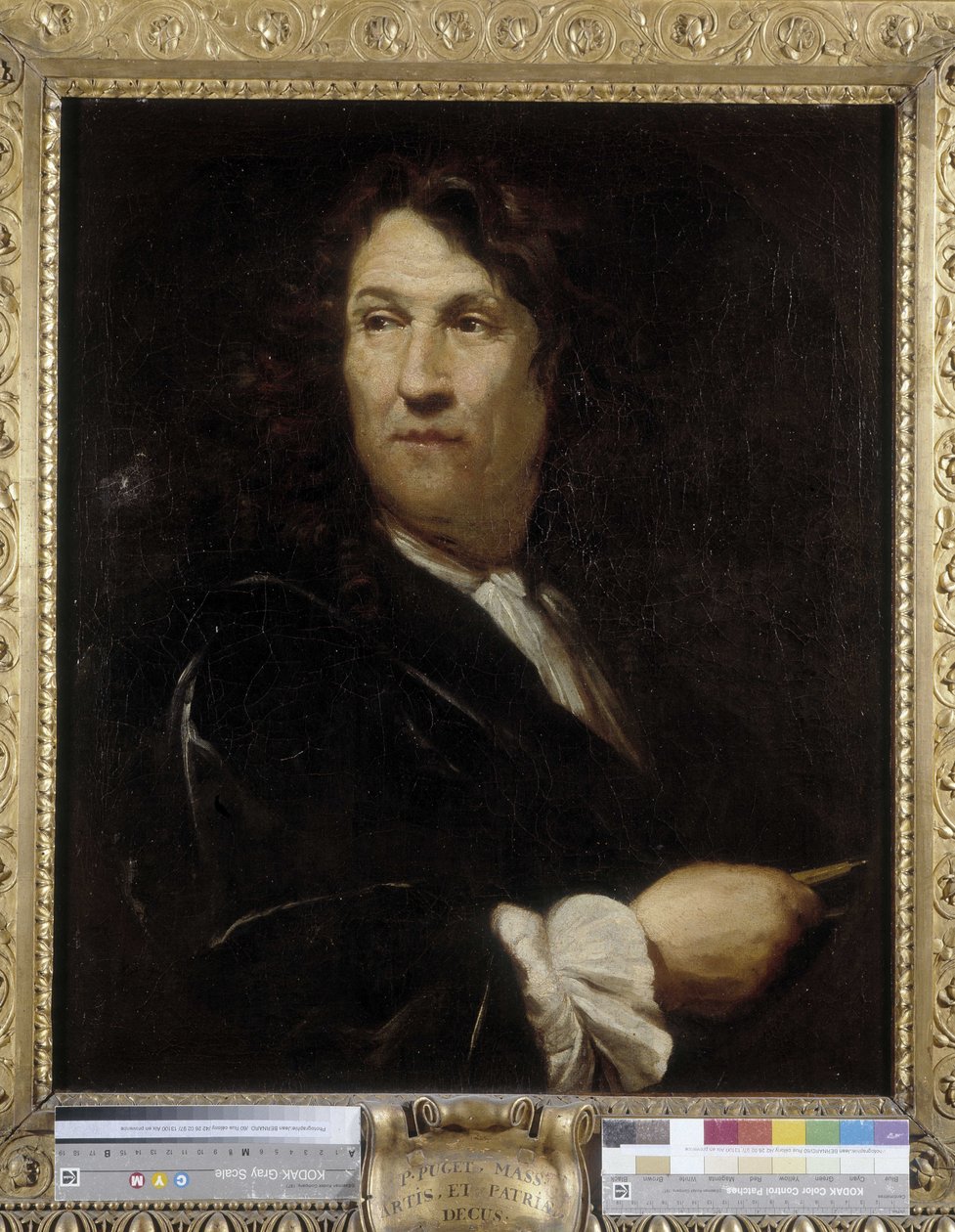 Mannen med en kompass eller porträtt av Gaspard Puget (1615-c. 1683, fransk arkitekt) (olja på duk) av Pierre Puget