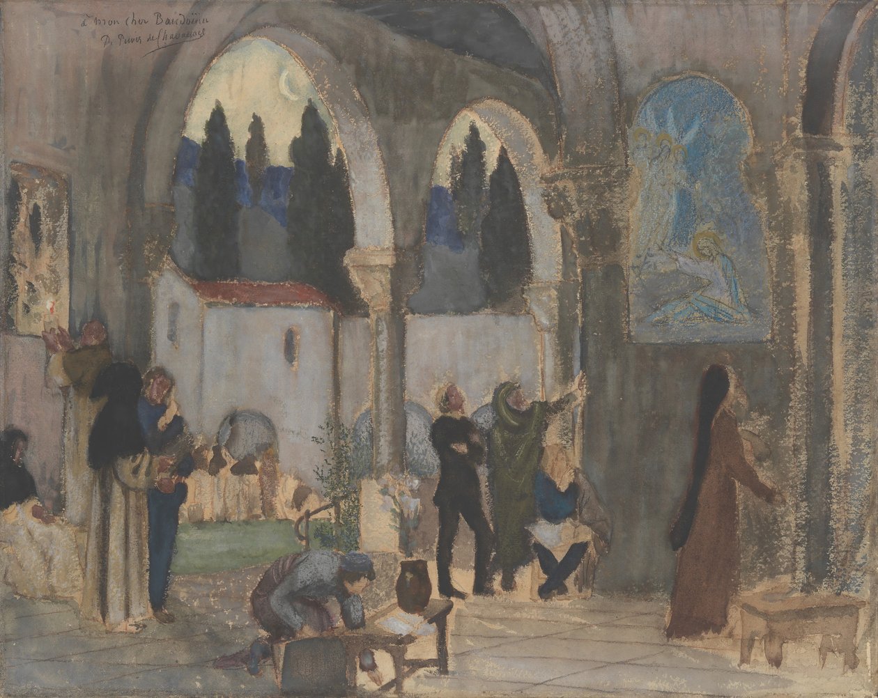 Kristen inspiration, 1800-talet. av Pierre Puvis de Chavannes