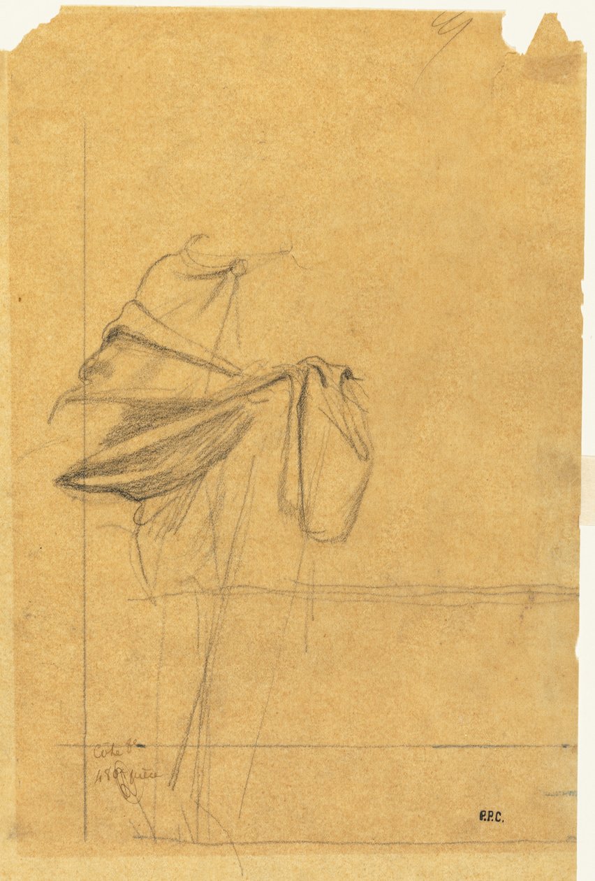 Draperistudie, andra hälften av 1800-talet. av Pierre Puvis de Chavannes