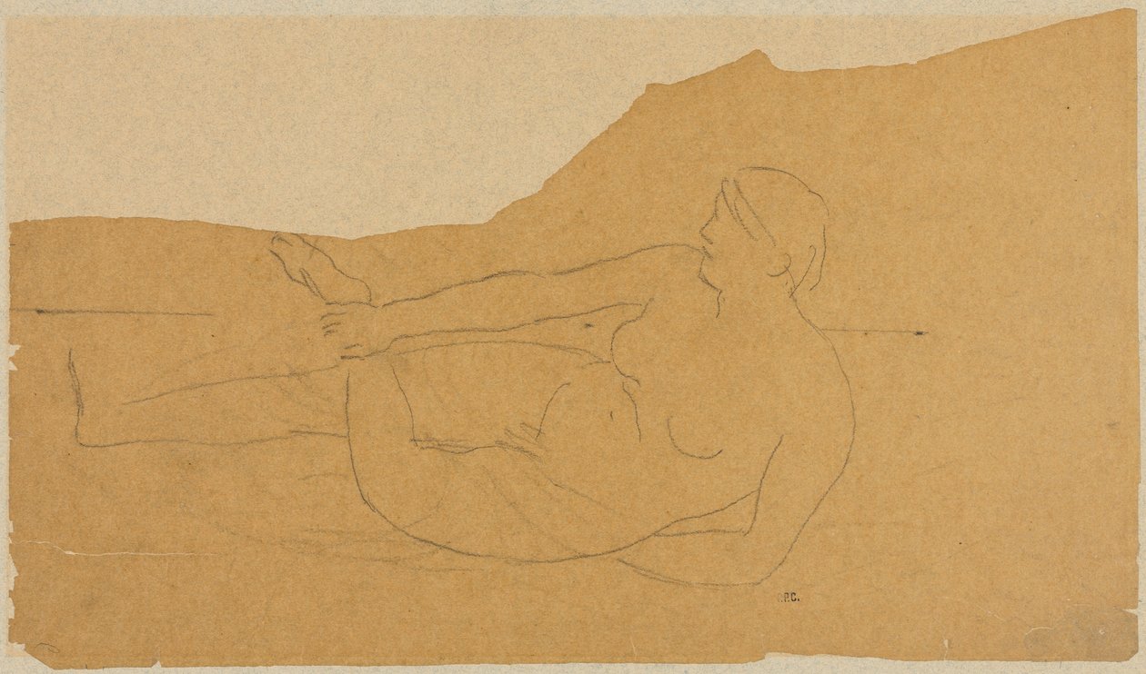 Weiblicher Akt av Pierre Puvis de Chavannes