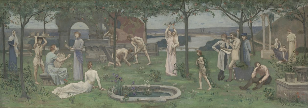 Mellan konst och natur, ca. 1890-95. av Pierre Puvis de Chavannes
