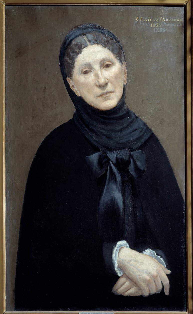 Porträtt av prinsessan Marie Cantacuzene, konstnärens kvinna "Målning av Pierre Puvis de Chavannes av Pierre Puvis de Chavannes
