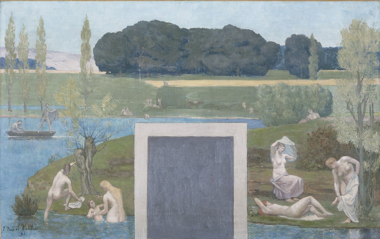 Skiss för Hôtel de Ville de Paris: sommar av Pierre Puvis de Chavannes