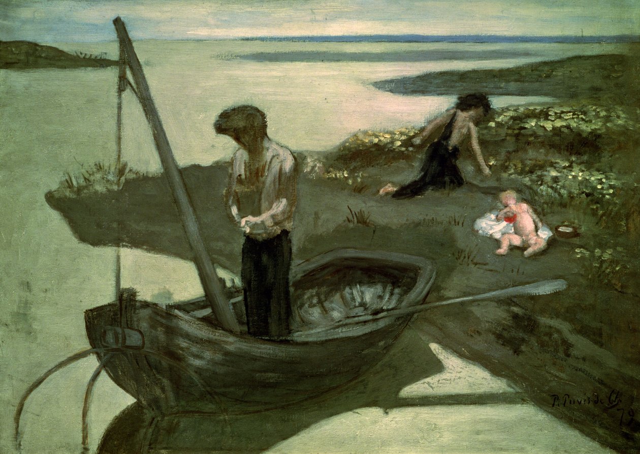 Skiss för den fattiga fiskaren av Pierre Puvis de Chavannes