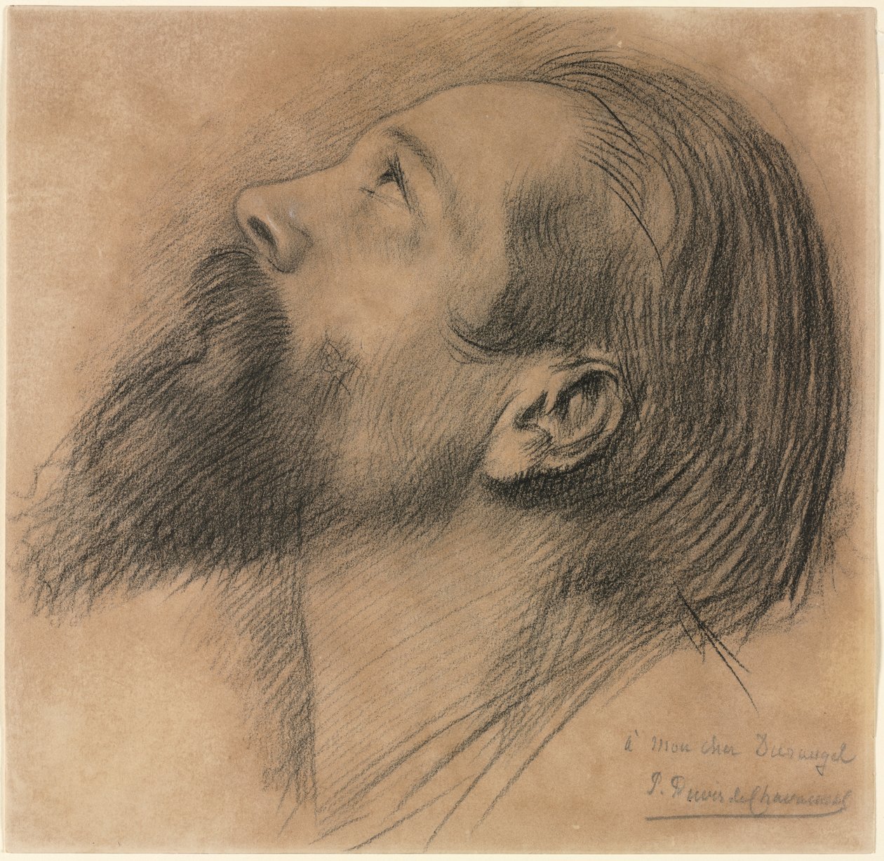 Studie för frisen på Sainte Geneviève (svart krita med inslag av vit krita) av Pierre Puvis de Chavannes
