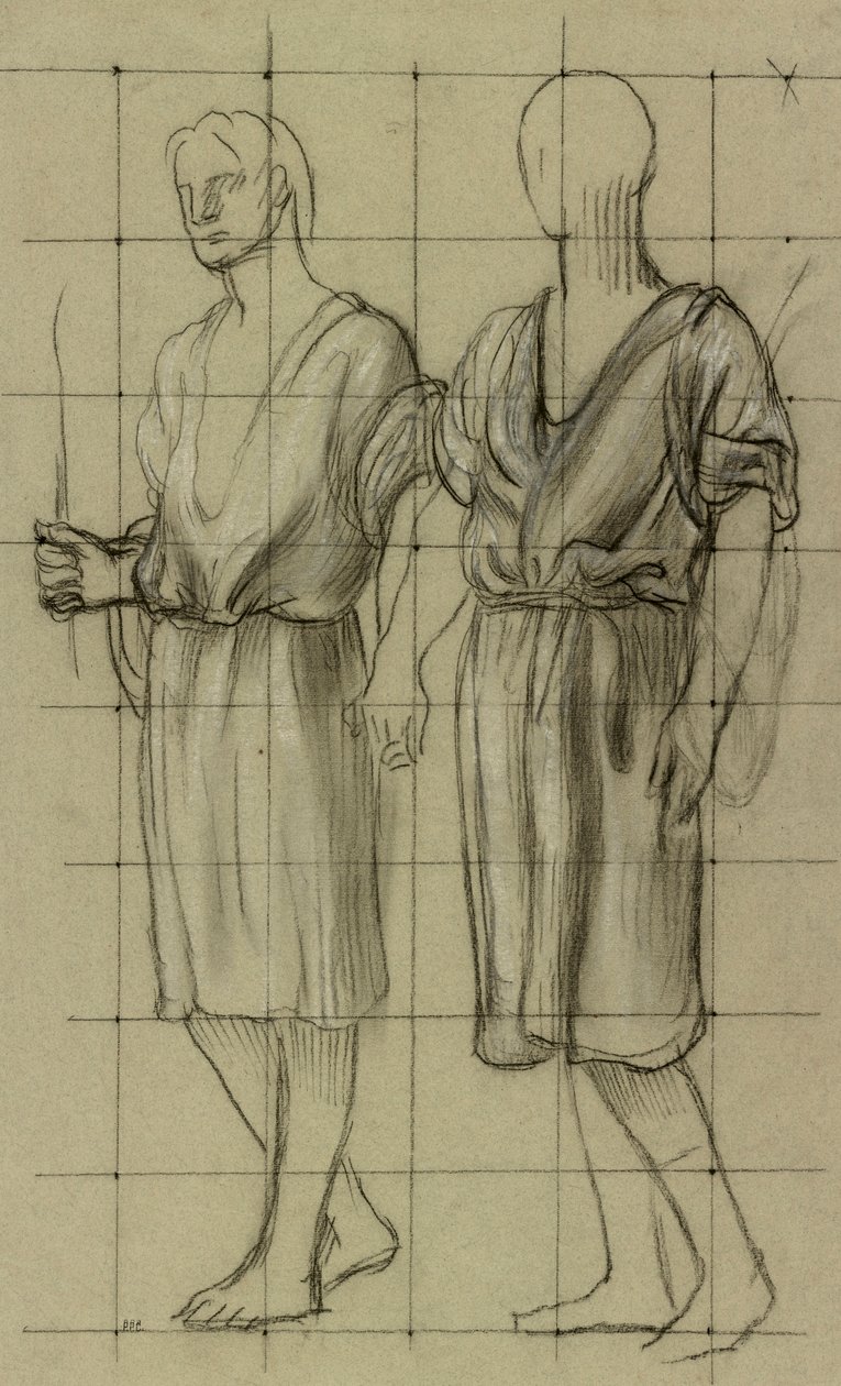 Studie av två stående figurer av Pierre Puvis de Chavannes
