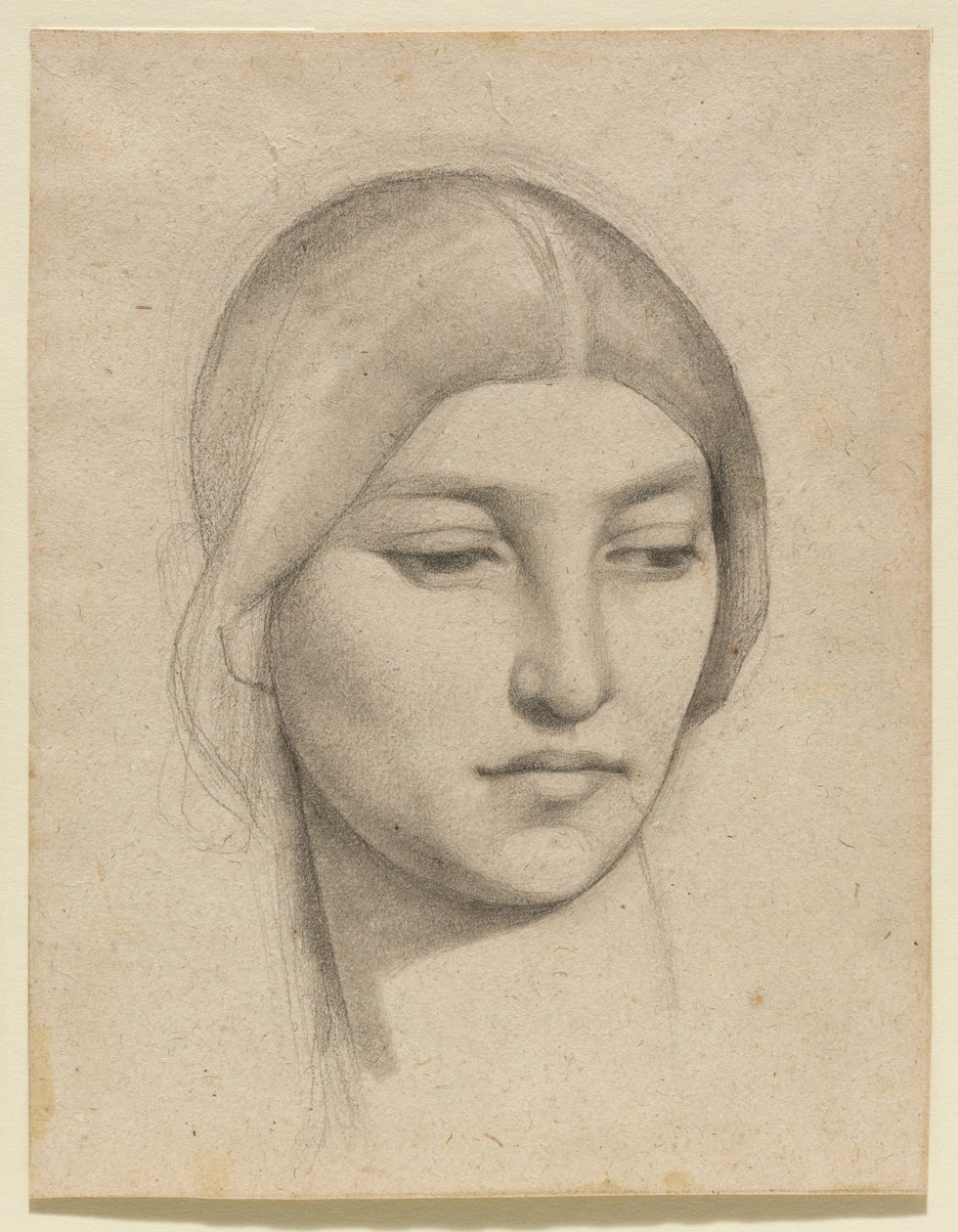 Studie av ett kvinnohuvud av Pierre Puvis de Chavannes