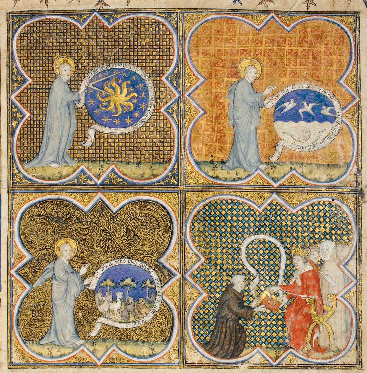 Sida från "The Properties of Things" av engelsmannen Bartholomew i den franska översättningen av Jean Corbechon, ca 1390 av Pierre Remiet
