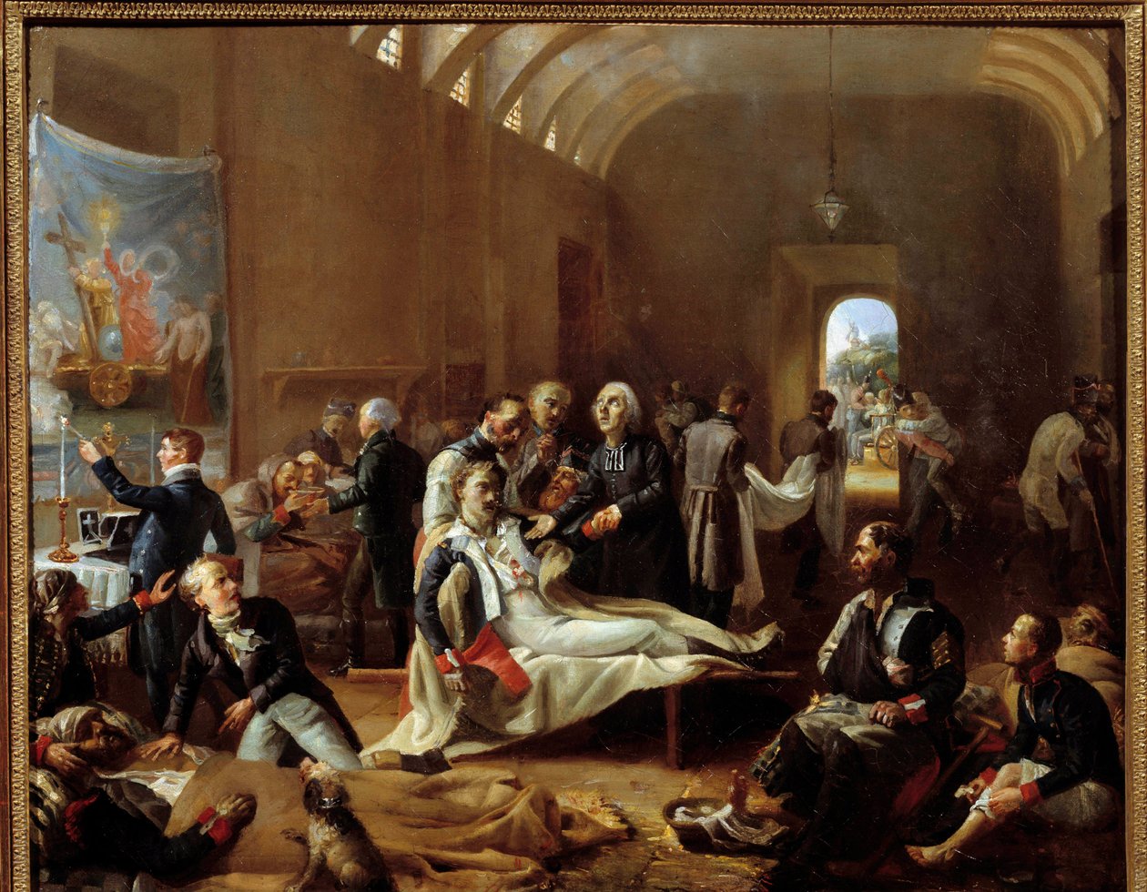 En ambulans under den franska landsbygden 1814 Målning av Pierre Vigneron (1789-1872) 1814 Sön. 0,6x0,73 m Paris, Musee Carnavalet av Pierre Roch Vigneron