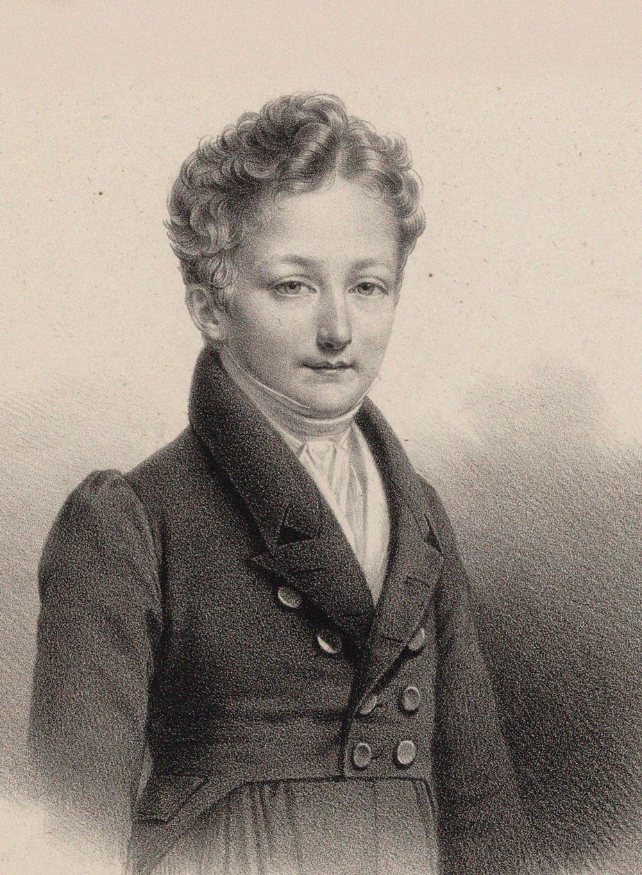 Porträtt av pianisten och kompositören Sigismund Thalberg 1812-1871, 1826. av Pierre Roch Vigneron