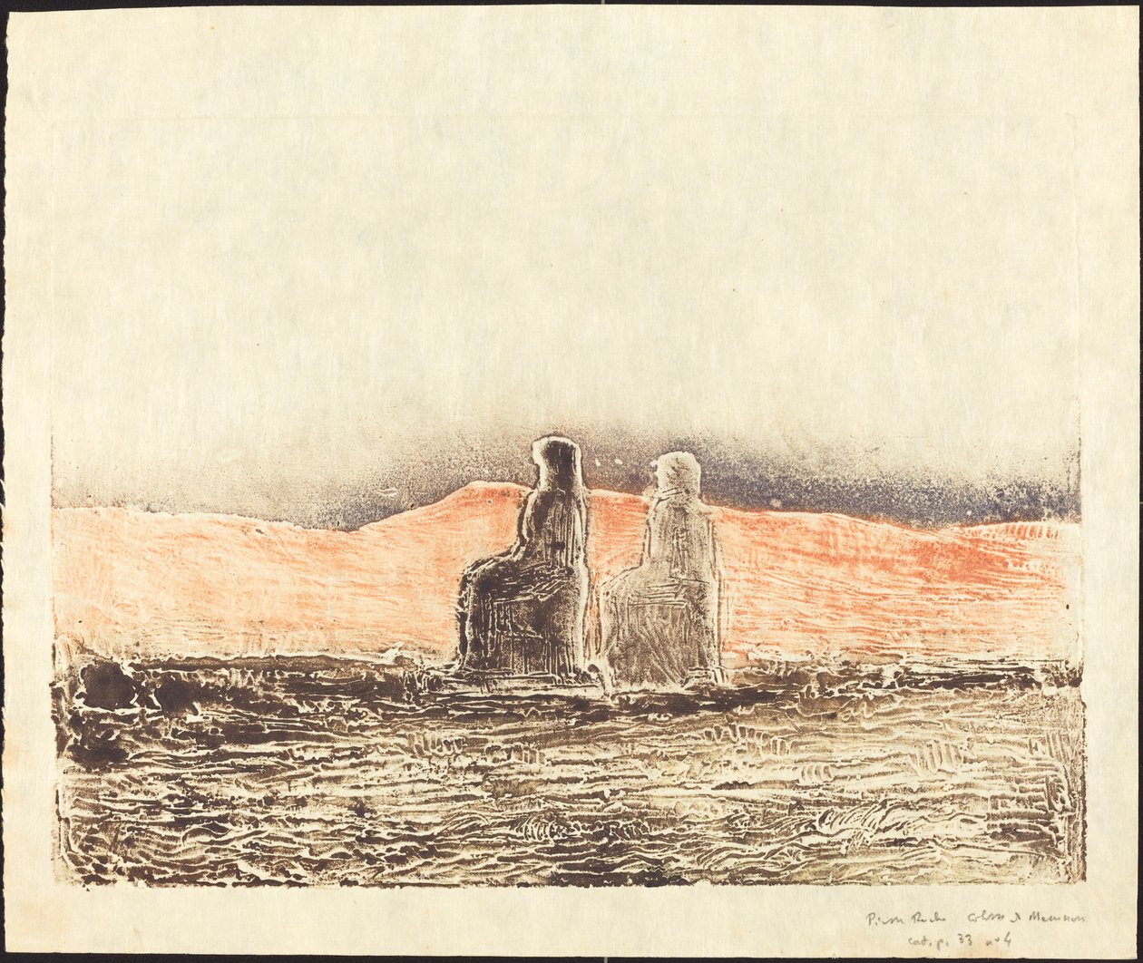 Kolosser av Memnon (Thebe) av Pierre Roche