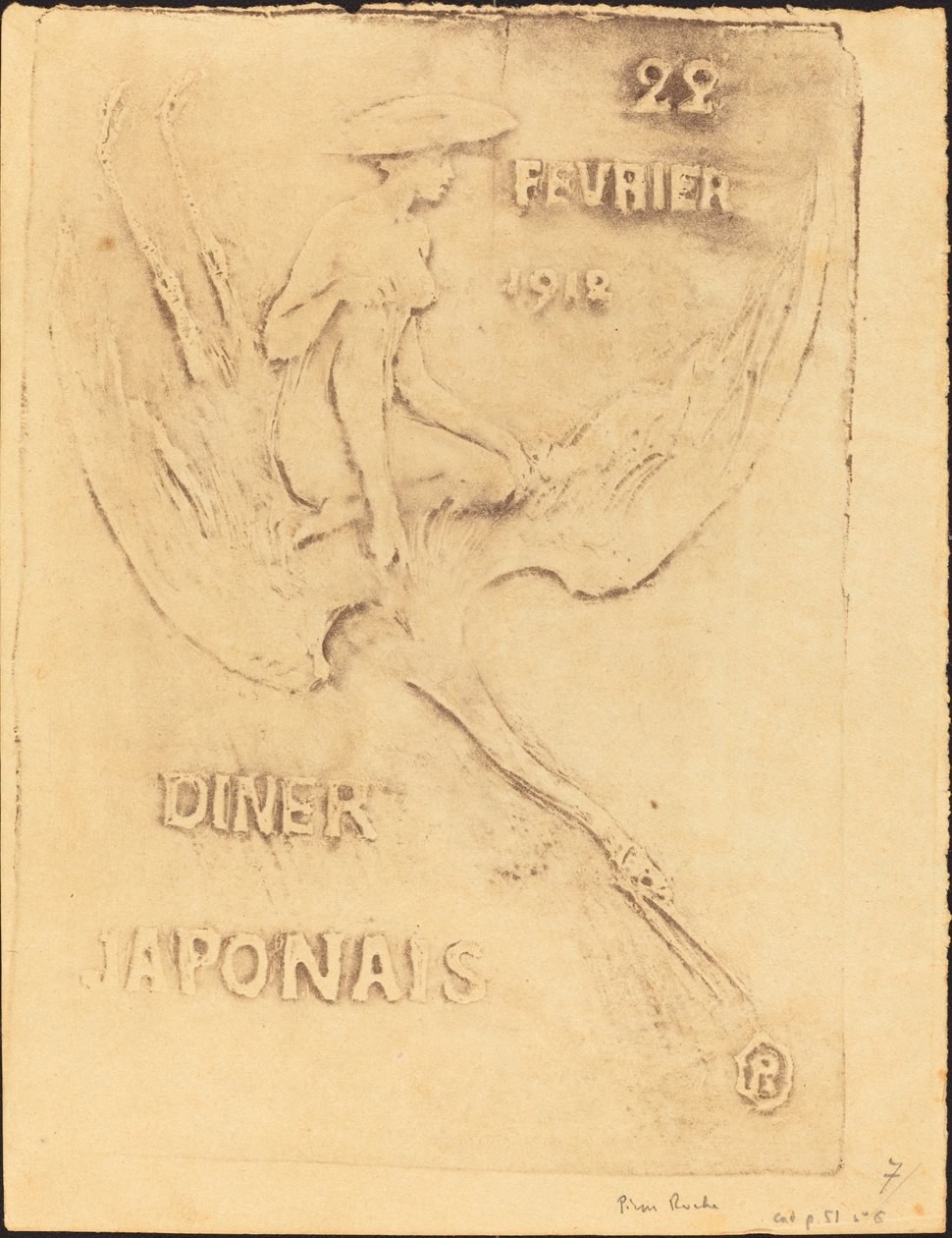 Woman and Swan, 22 februari 1912, Diner Japanese (Woman and Bird, 22 februari 1912, J av Pierre Roche