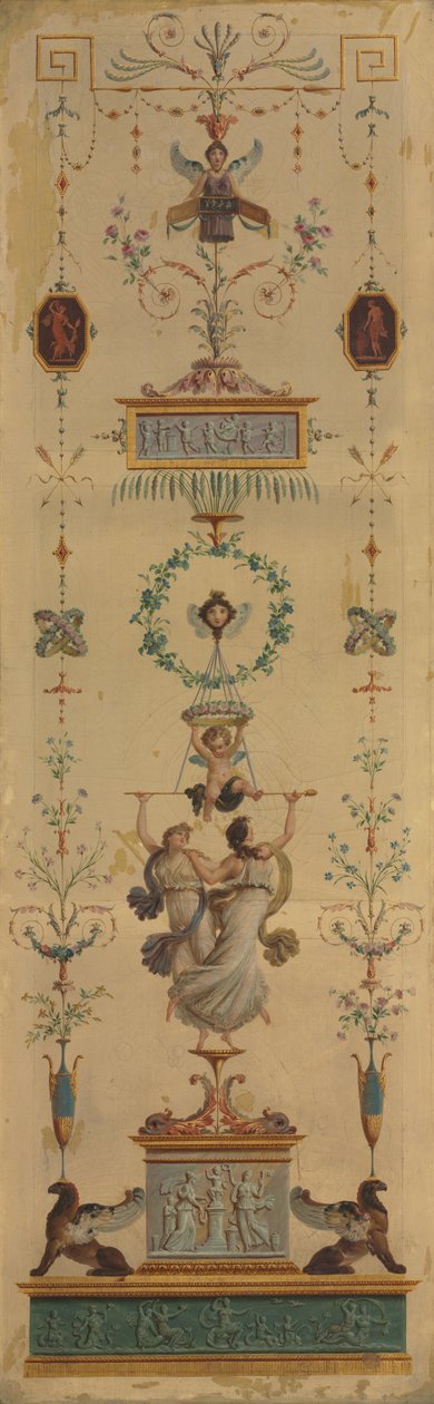 Dekorativ panel, 1790-tal. av Pierre Rousseau