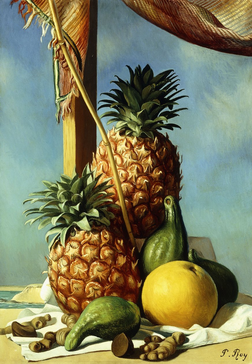 Stilleben med ananas; Natur Morte avec Ananas av Pierre Roy