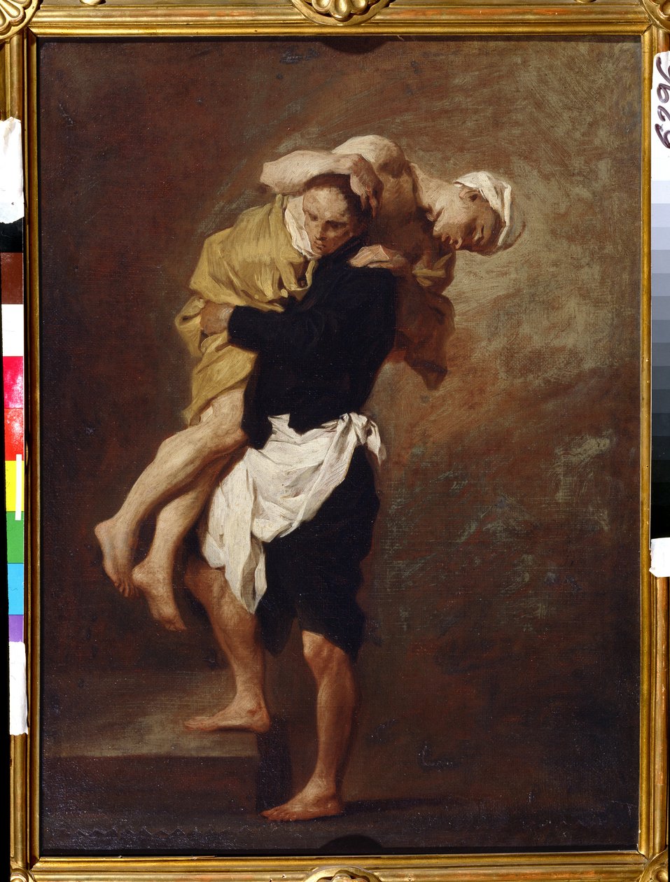 Två siffror (Två siffror). Målning av Pierre Subleyras (1699-1749). Olja på duk, 66 x 49 cm, ca 1736. Fransk 1700-talskonst. Pushkin Museum of Fine Arts, Moskva. av Pierre Subleyras