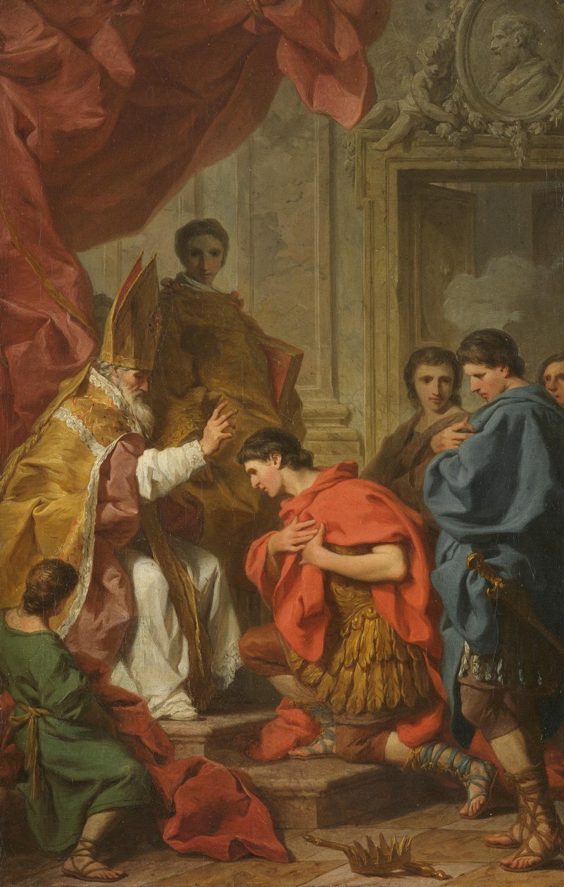 Kejsar Theodosius inför den helige Ambrosius av Pierre Subleyras