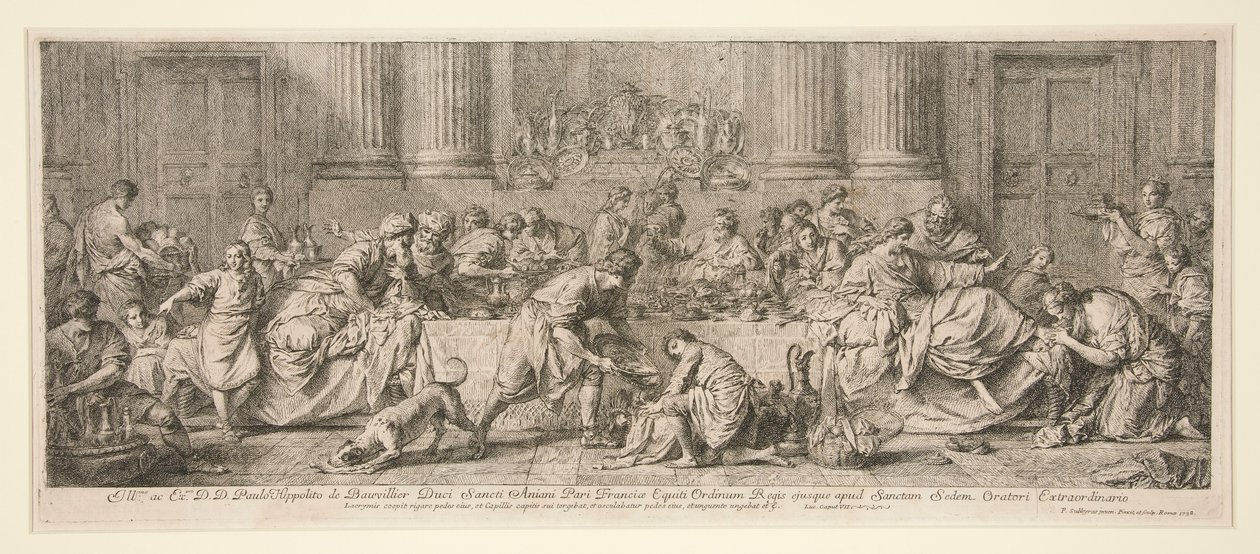 La Madeleine aux pieds de J?sus (banketten i fariséen Simons hus) av Pierre Subleyras
