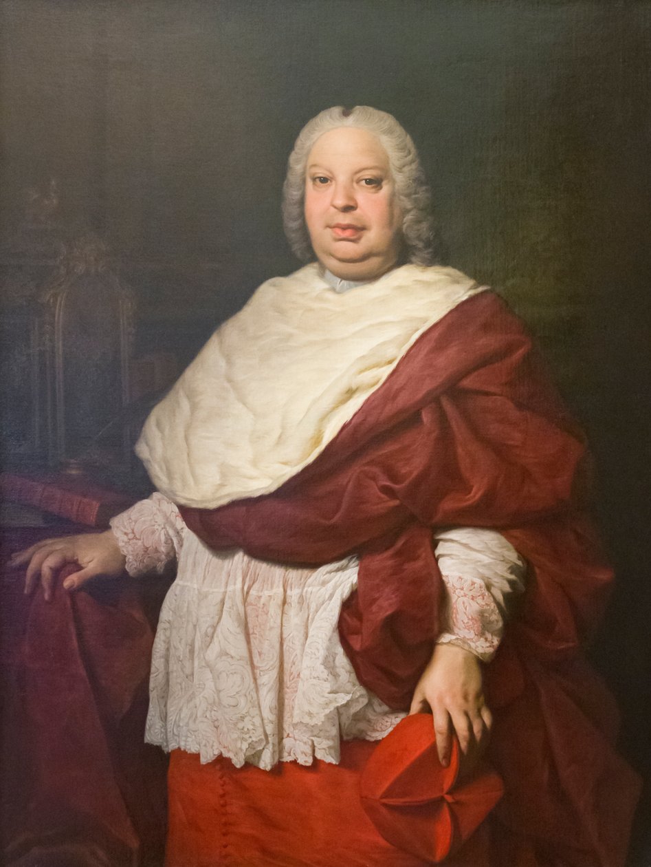 Porträtt av kardinal Silvio Valenti Gonzaga, ca 1745 (olja på duk) av Pierre Subleyras