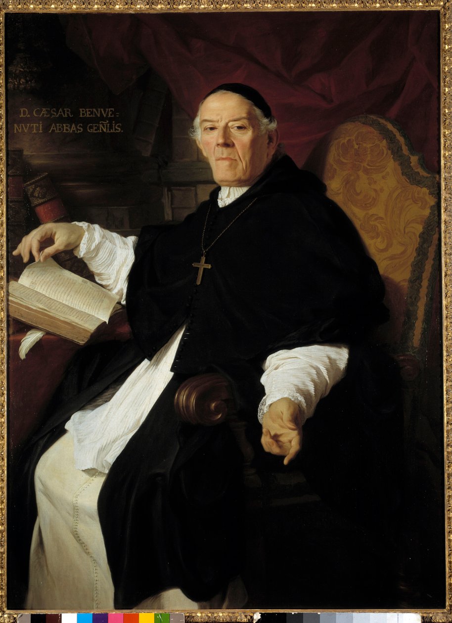 Porträtt av Don Cesare Benvenuti (1669-1746), abbegeneral för kongregationen av kanoner i Latran Målning av Pierre Subleyras (1699-1749) 1742 Sön. 1,38x1,01 m - Porträtt av Don Cesare Benvenuti (1669-1746), generalabbot för Laterankongregationen av Pierre Subleyras