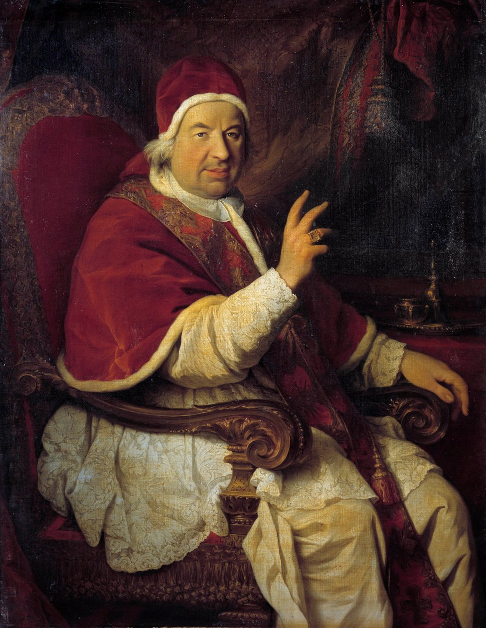 Porträtt av påven Benedetto XIV (Benedetto 14 av Pierre Subleyras