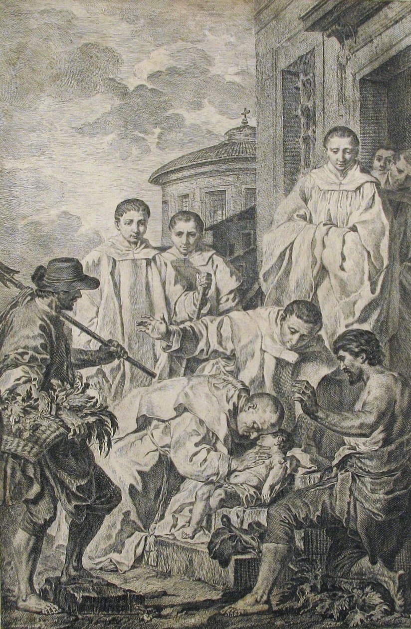 Sankt Benedictus återuppväcker ett barn, 1700-talet. av Pierre Subleyras