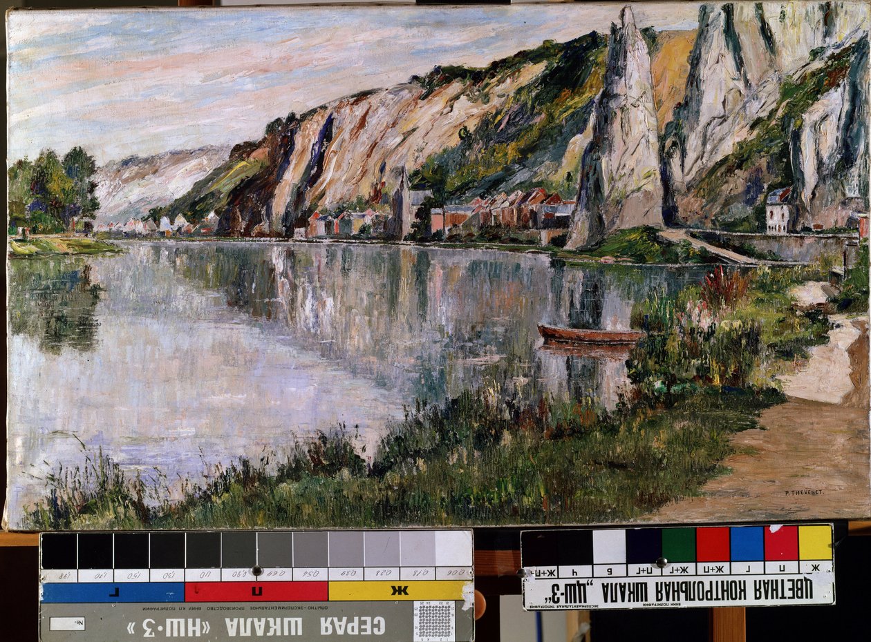 ""Bayards klippor"" (Klippan vid Bayard (?)) Målning av Pierre Thevenet (1870-1937) 1900-talet Mikalojus Konstantinas Ciurlionis Fine Arts Museum, Kaunas, Litauen av Pierre Thevenet