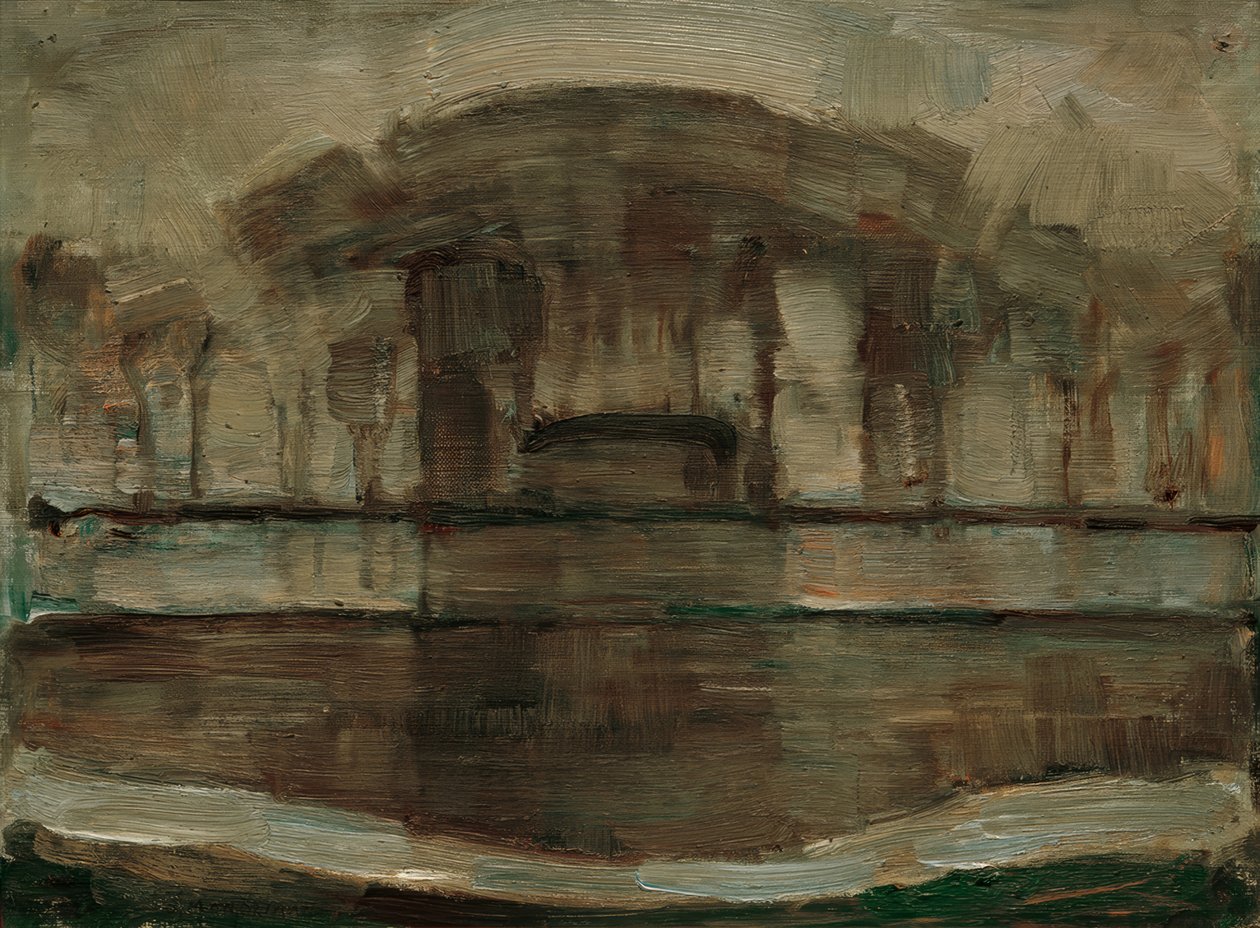 Gård Geinrust i dimman av Piet Mondrian