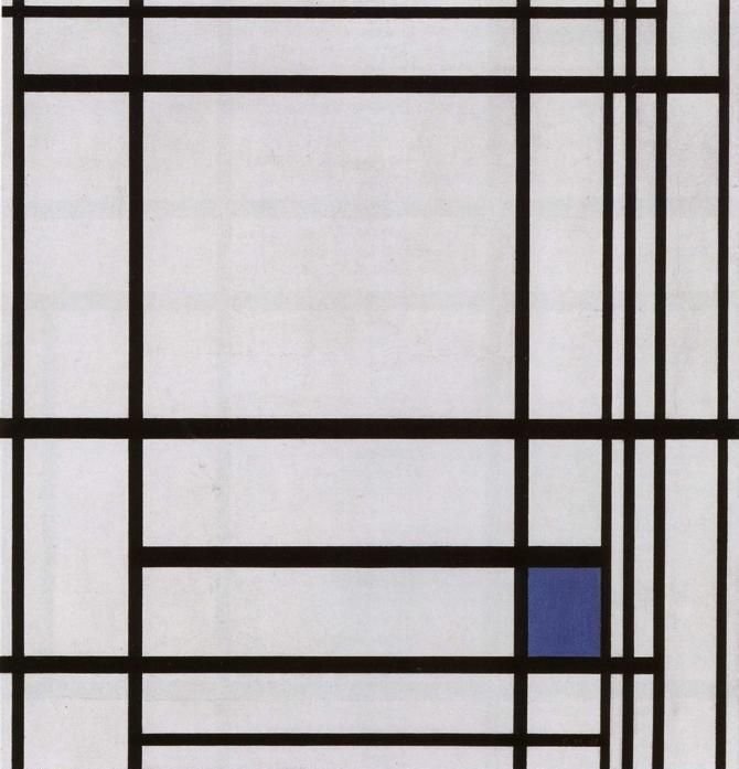 Komposition med blått av Piet Mondrian