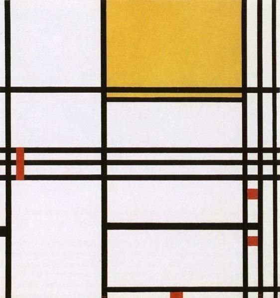 Compositie met zwart av Piet Mondrian