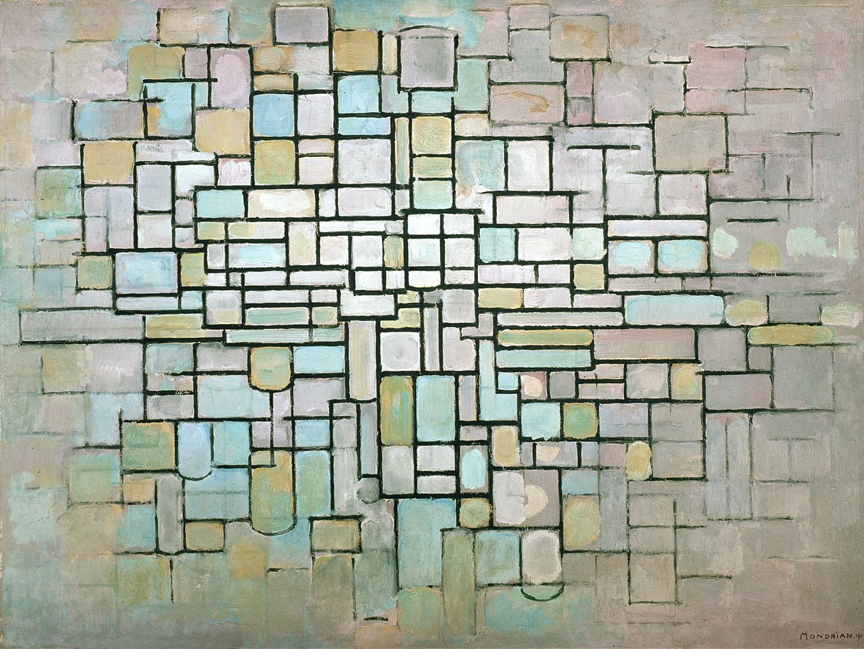 Komposition nr II, 1913 av Piet Mondrian