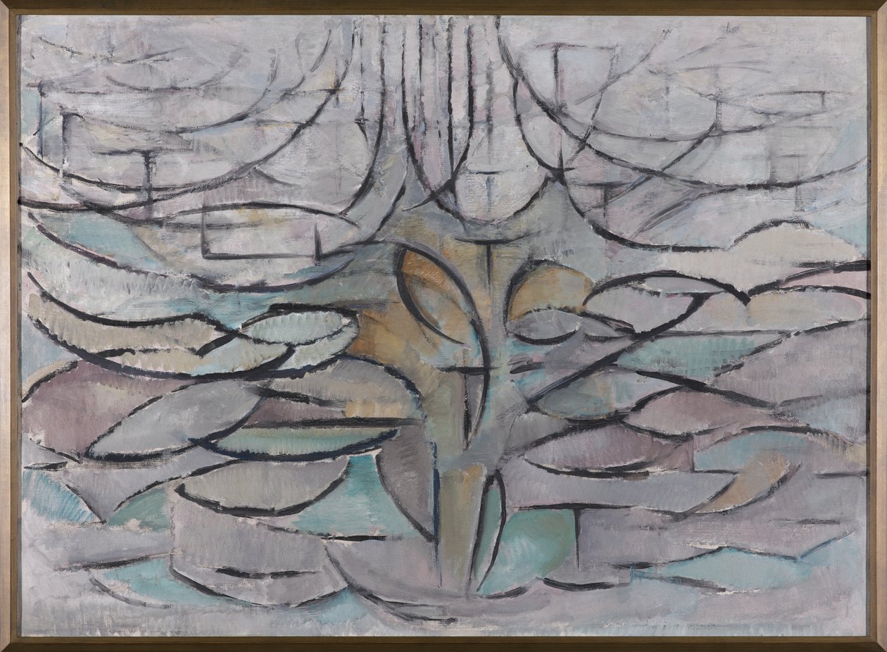 Blommande äppelträd, 1912 av Piet Mondrian