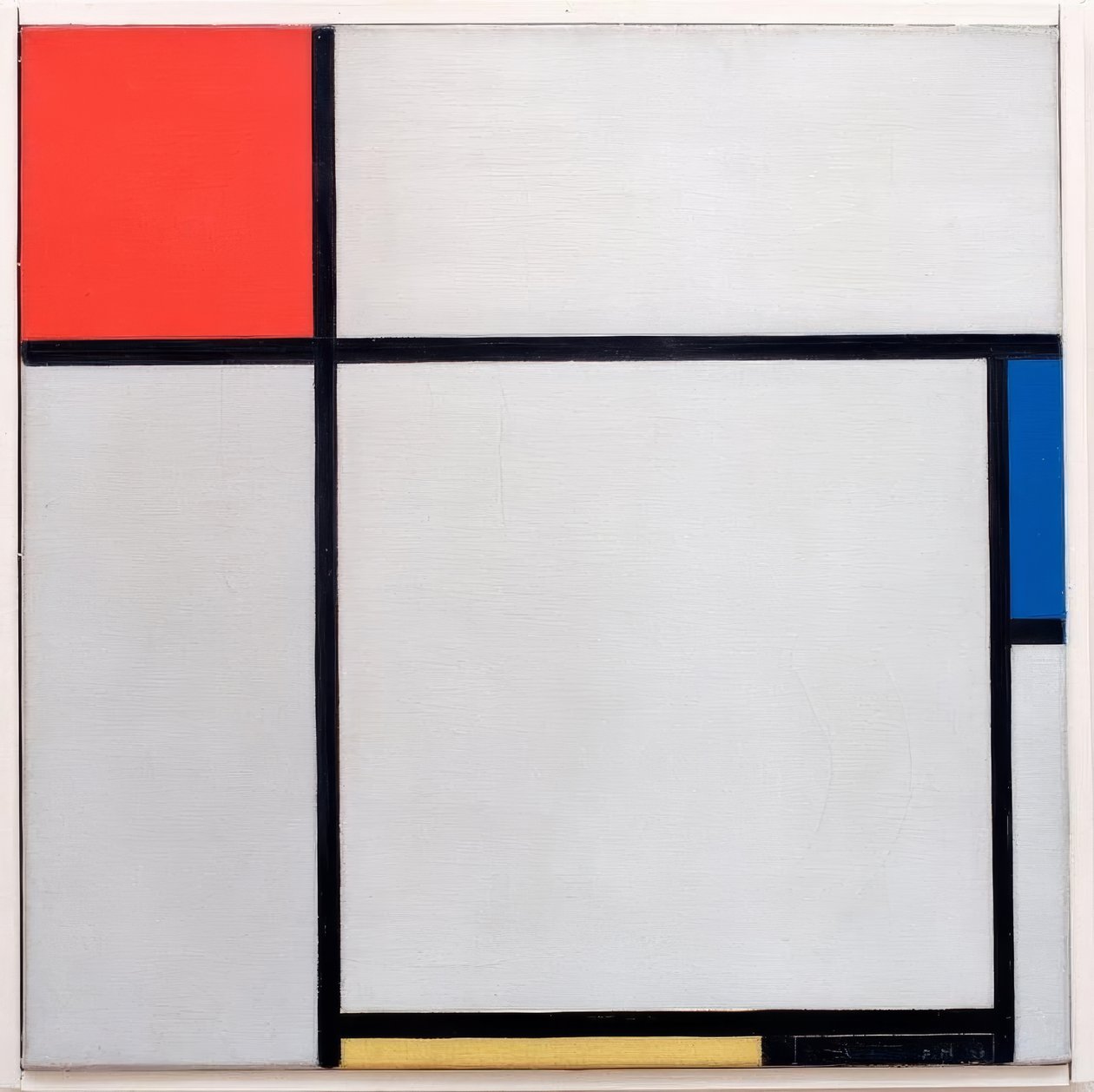 Sammansättning; Komposition med rött, blått, gult och svart av Piet Mondrian