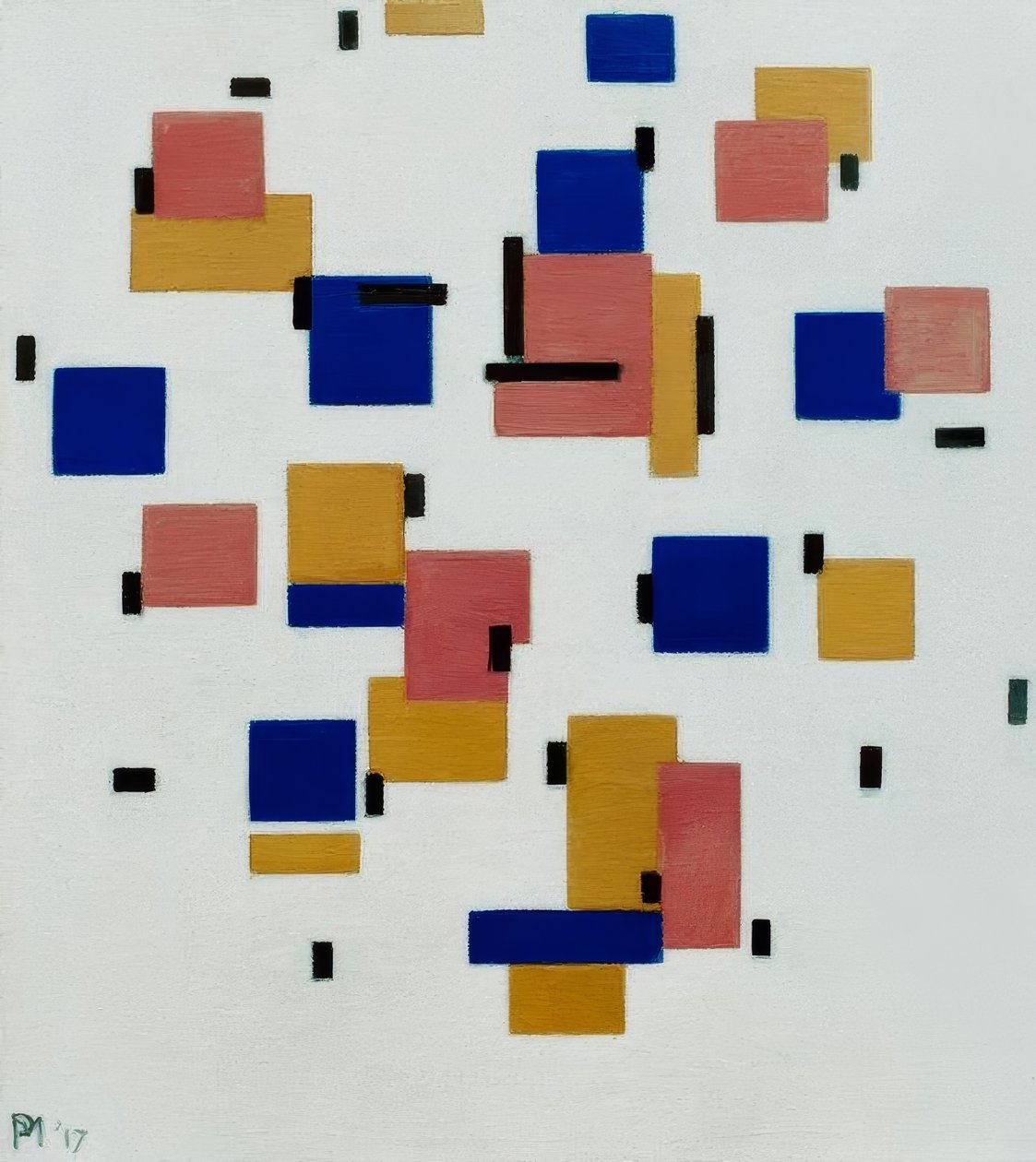 Komposition i färg B av Piet Mondrian