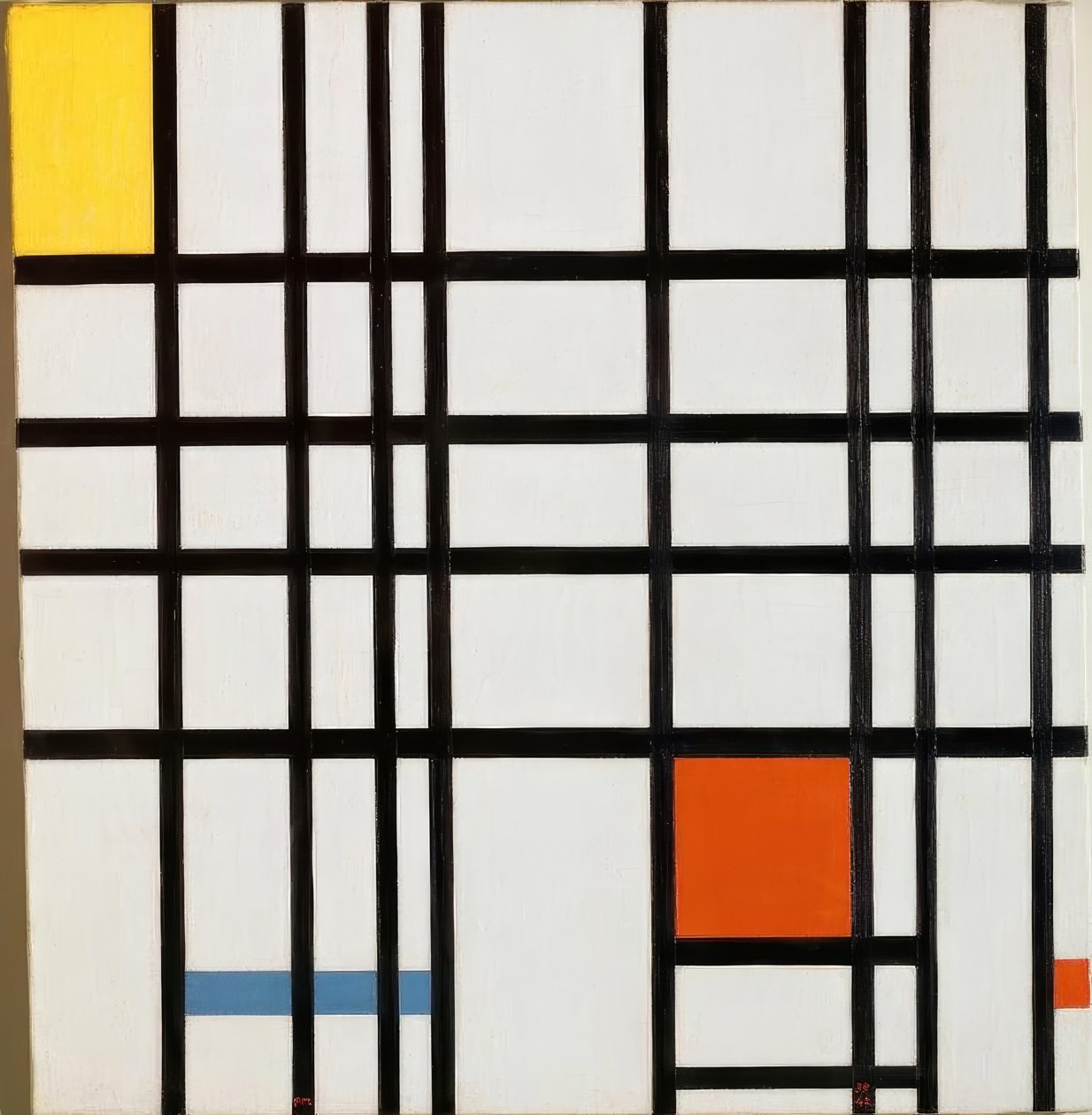 Komposition med gult, blått och rött av Piet Mondrian
