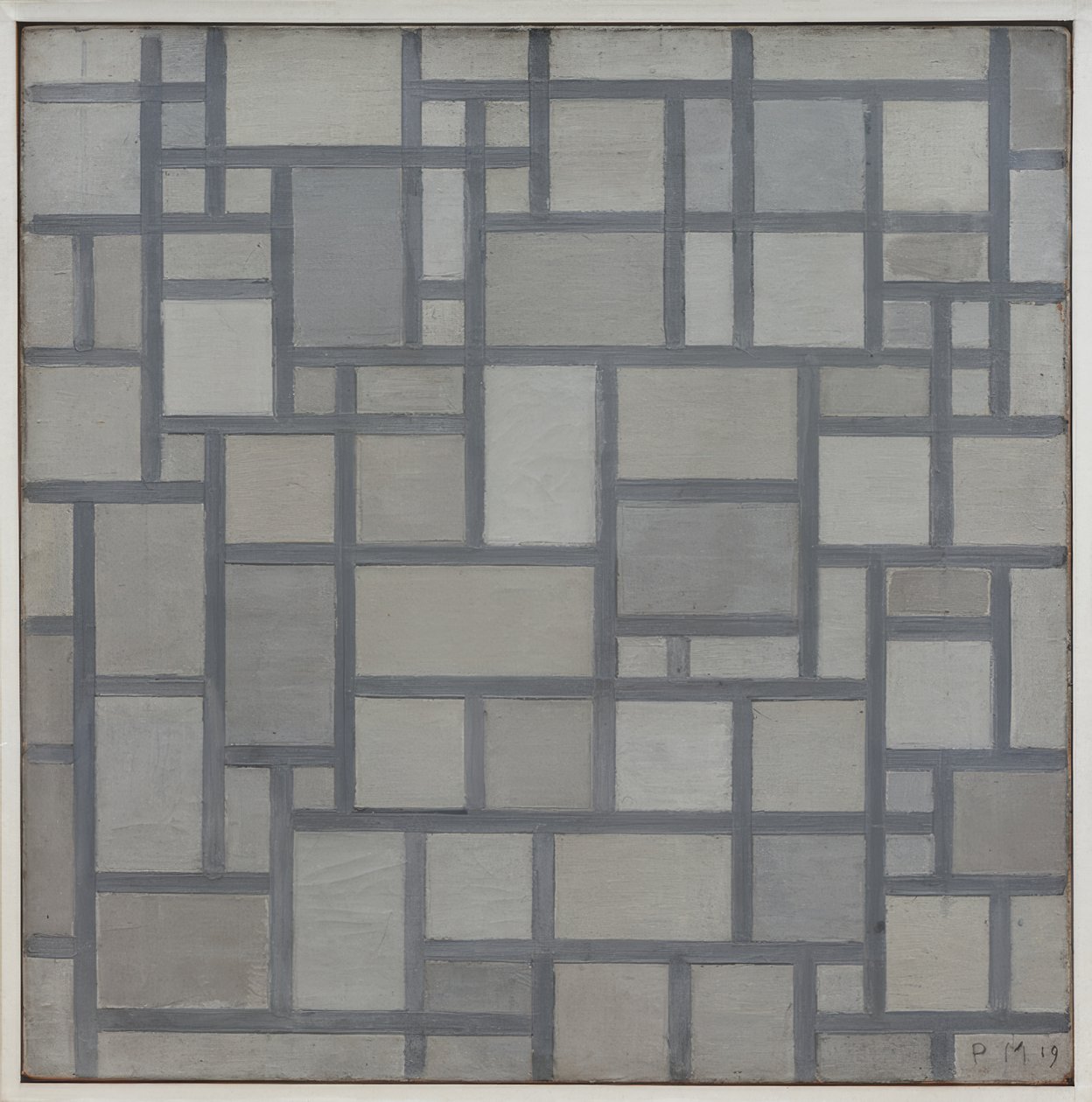Komposition med gallerverk 7 av Piet Mondrian