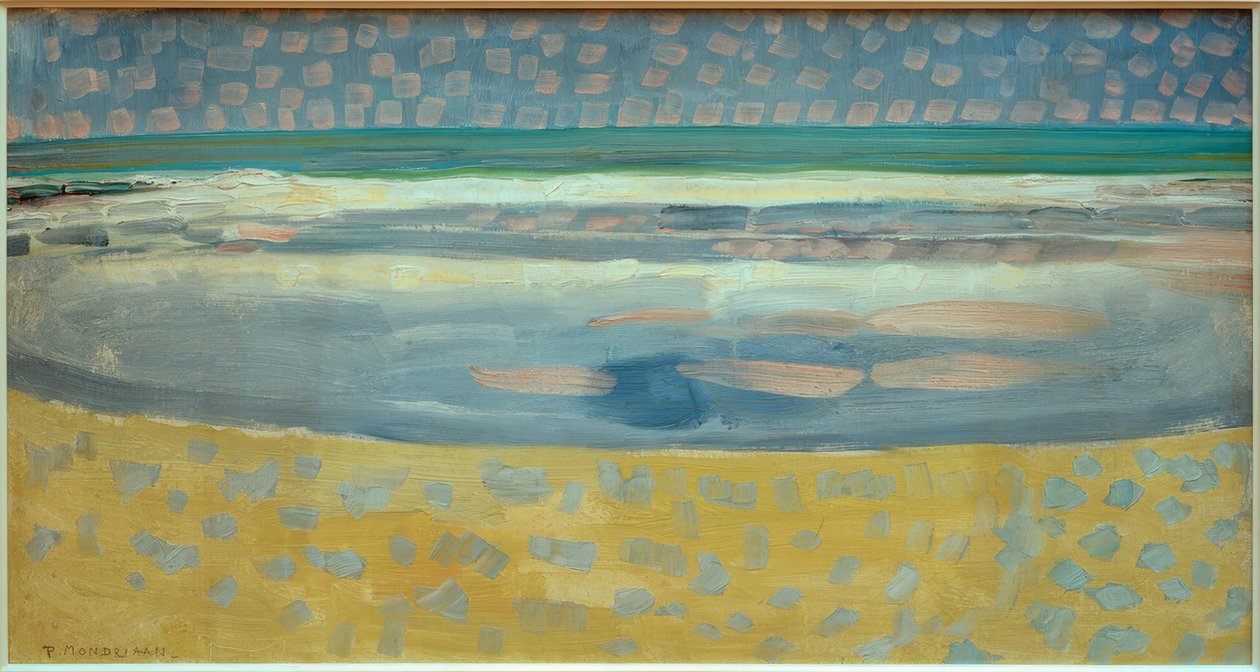 Havet vid solnedgången av Piet Mondrian
