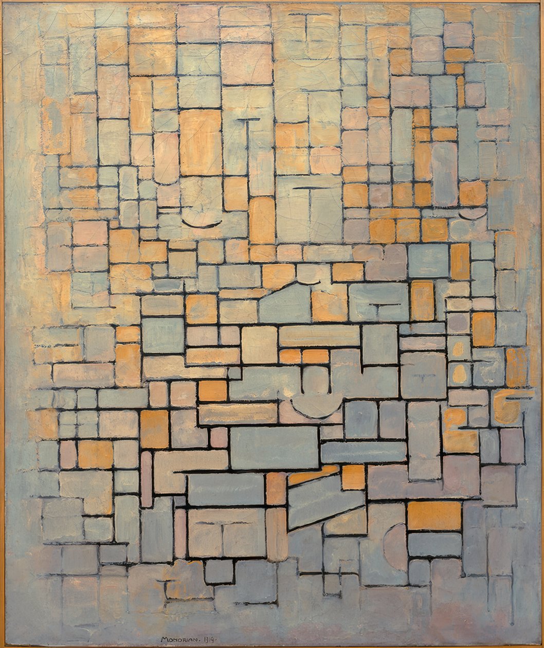 bord nr. 1; sammansättning nr. 1; Komposition 7 av Piet Mondrian