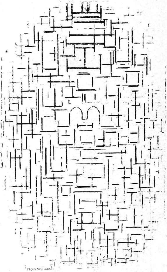 Tekening av Piet Mondrian