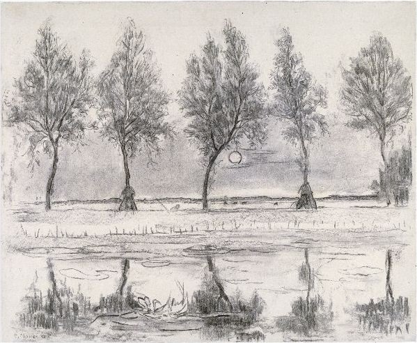 Trees by the Gein av Piet Mondrian
