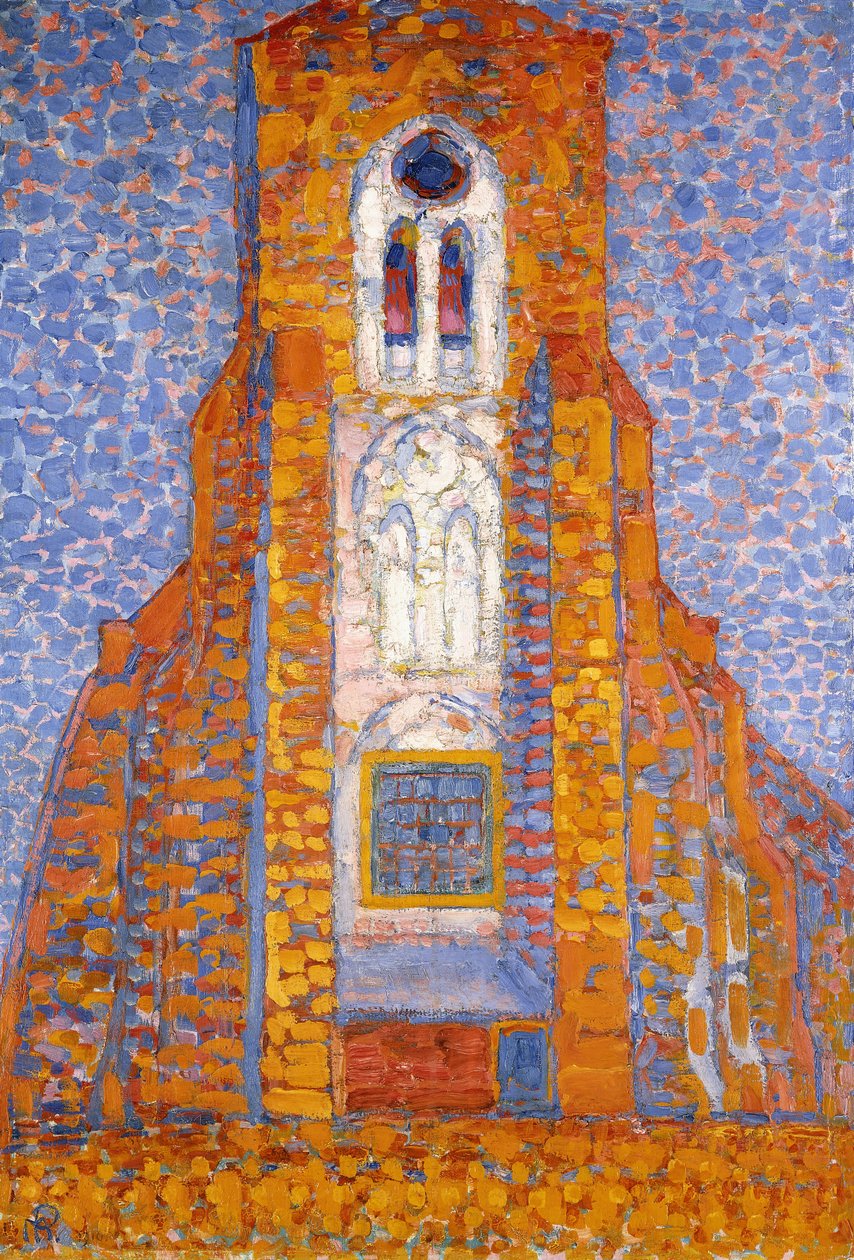 Kyrkan Eglise de Zoutelande av Piet Mondrian