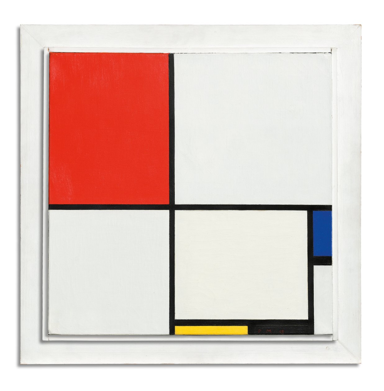 Komposition nr. III, med röd, blå, gul och svart av Piet Mondrian