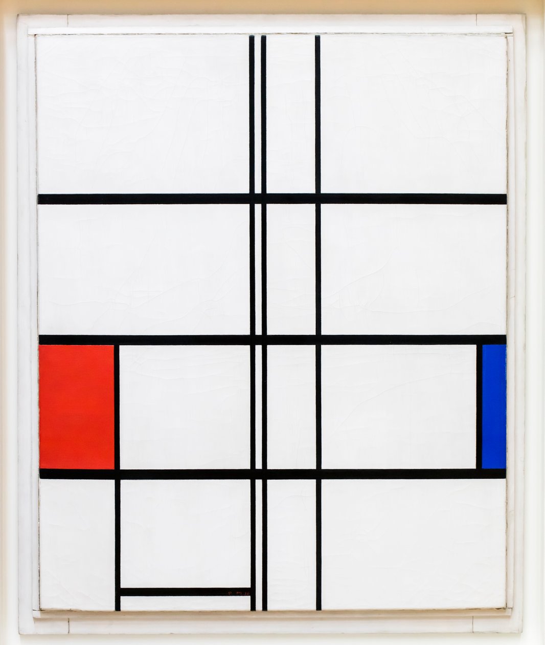 Komposition i vitt, rött och blått av Piet Mondrian