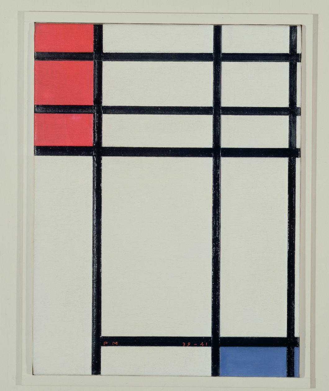 Sammansättning av rött, blått och vitt (No.II) / Sammansättning med rött och blått av Piet Mondrian