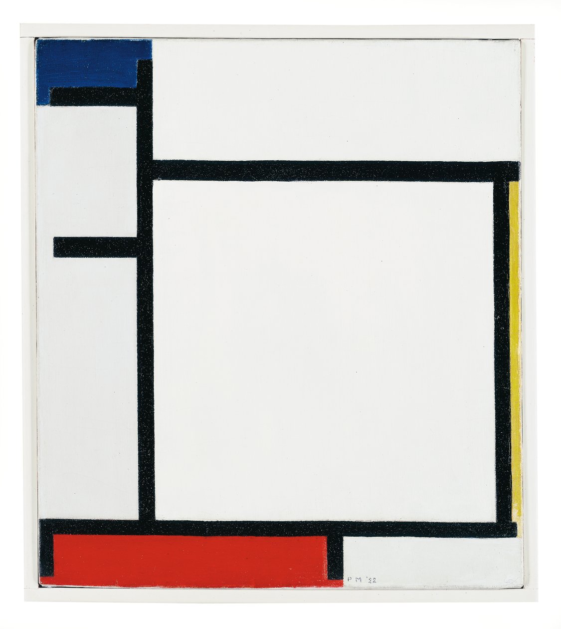 Komposition med blått, gult, rött och grått av Piet Mondrian