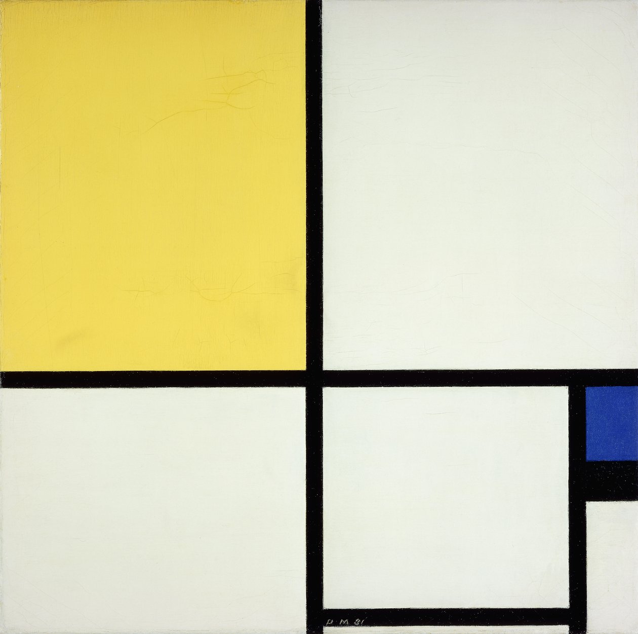 Komposition med blått och gult; Komposition med blått och gult av Piet Mondrian