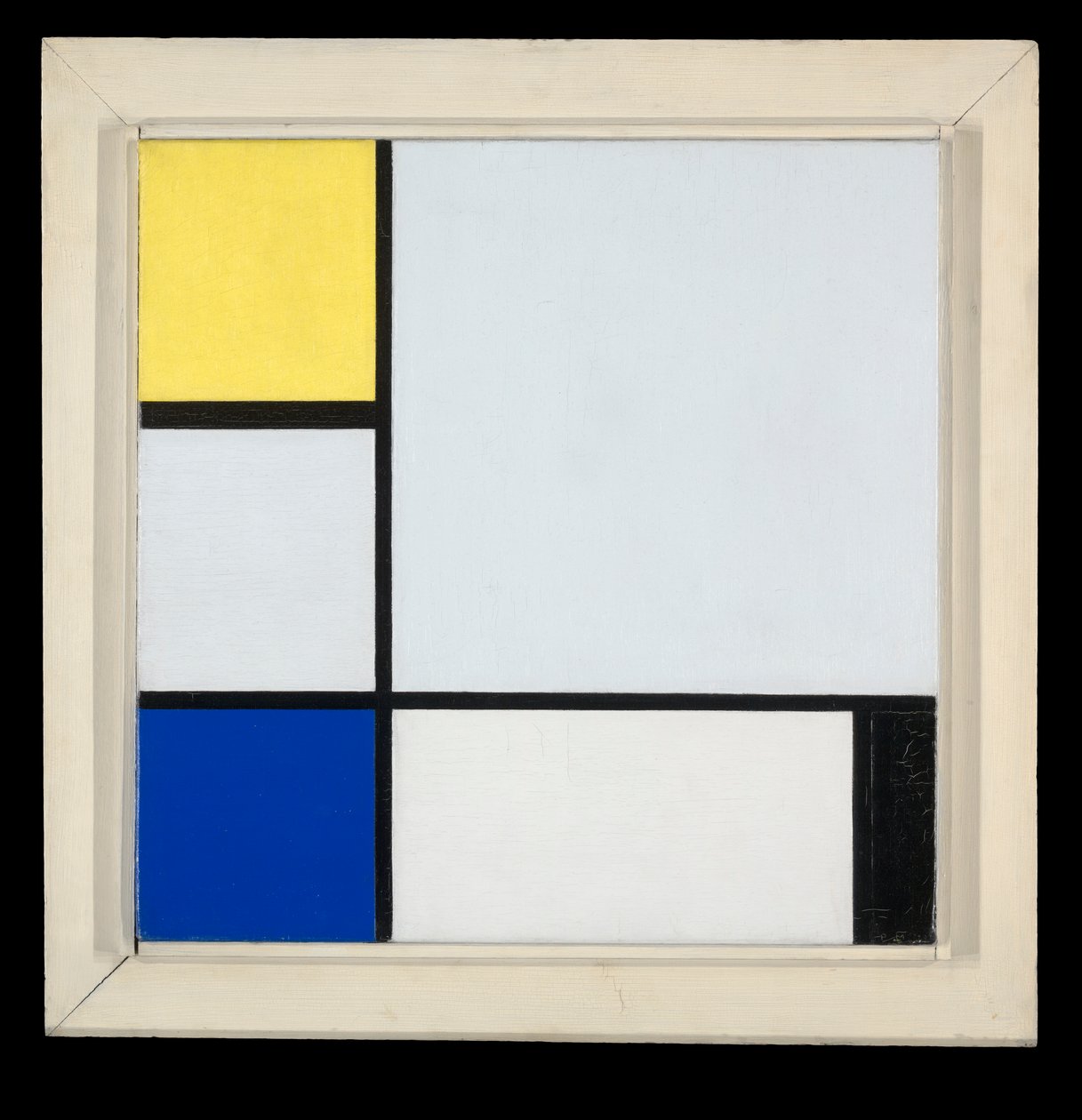 Komposition med gul, blå, svart och ljusblå av Piet Mondrian